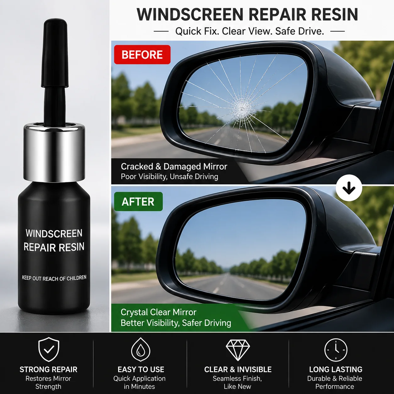 Windshield Crack Repair Kit